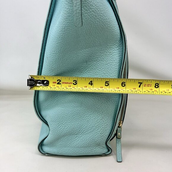 Kate Spade Baxter Street Fernrose Leather Purse Street Tote Bag Teal - Picture 8 of 10